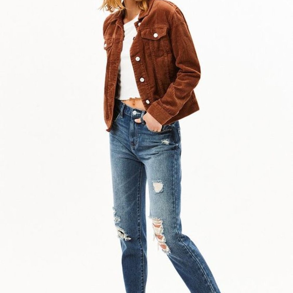 PACSUN BROWN CORDUROY TRUCKER JACKET